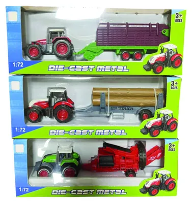 Produktbild von GIRST Traktor + Anhänger Kinder Spielzeug mehrfarbig