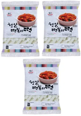 Produktbild von Reiskuchenstücke Banh Gao (3x 600g) Toppokki Stangen | Reiskuchen Street Food Tteokbokki
