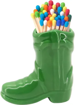 Productafbeelding van Boot match houder - Keramische boot decor accessoire met striker - Perfect voor thuis - Slaapkamer - Badkamer en Keuken