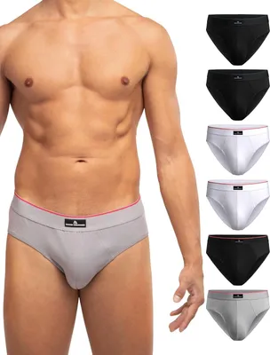 Immagine prodotto di Slip da uomo in cotone, confezione da 6 pezzi, modello classico e cintura elasticizzata