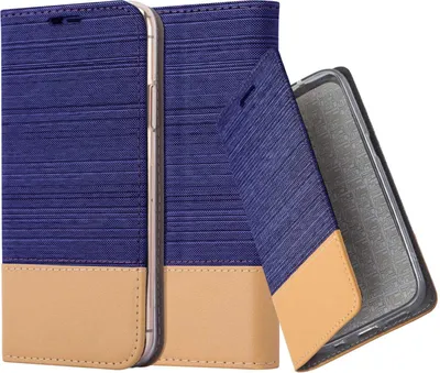 Produktbild von Cadorabo Hülle für Apple iPhone 13 MINI Schutzhülle in Blau Handy Hülle Etui Book Case Cover