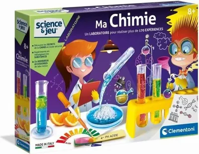 Produktbild von Chemie Spielzeug Set Clementoni Science & Jeu Ma chimie, 170+ sichere Experimente, Ab 8 Jahren