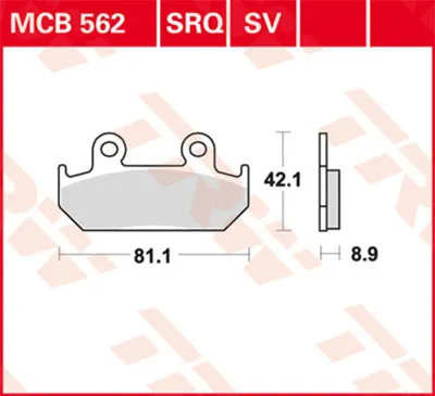 Obrázok produktu pre Sada brzdových doštičiek TRW MCB562SV CBR600F PC23