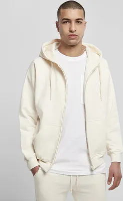 Produktbild von Urban Classics TB014C | Herren Zip Hoody Kapuzensweatjacke - Farbe: whitesand - Größe: XL