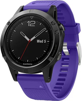 Produktbild von Strap-it Garmin Fenix 5 (Plus) / 6 (Pro) Armband Silikon (Lila)