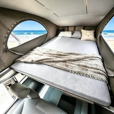 Productafbeelding van Camperdakmatras 180 x 110 x 5 cm met zeer elastisch schuim voor VW California, VW T4/T5/T6, Ford Transit, Citroën Jumpy en andere voertuigen