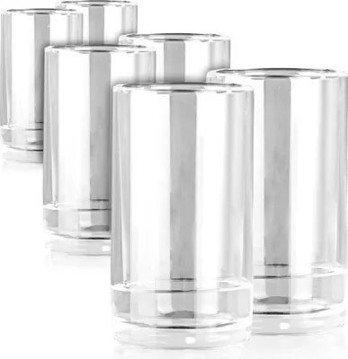 Produktbild von GOURMETmaxx Glas selbstkühlend - 6er-Set je 280 ml | Cooling-Gel im Glasmantel gefriert bei -4 °C | Kalte Getränke in nur 2-3 Min.