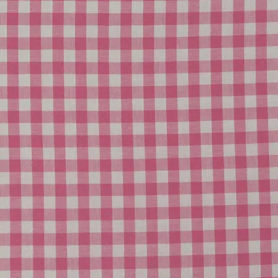 Produktbild von Baumwollstoff Meterware kariert weiß rosa 9mm