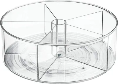 Produktbild von Drehteller Schreibtisch Organizer mit Trennwänden von mDesign Transparent