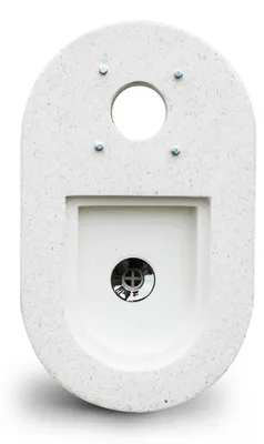 Immagine prodotto di Base per Fontanda da Giardino 30x52x8 cm in Cemento Bianco Levigato