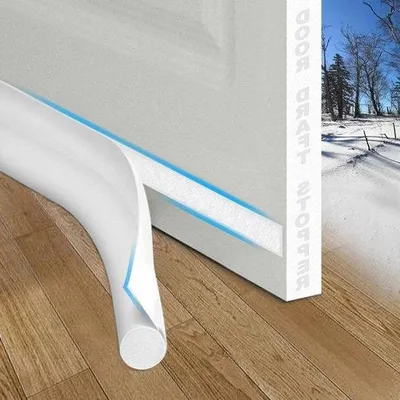 Produktbild von Famanu Türdichtstopper 71 cm - weiß - schalldichter Zugluftstopper - schützt vor Kälte, Staub und Wind