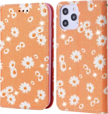 Zdjęcie produktu dla Etui König Design kompatybilne z Apple iPhone 12 Pro Max z syntetycznej skóry - Etui na telefon komórkowy pomarańczowe