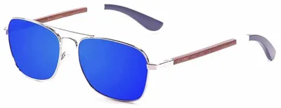 Produktbild von Ocean Sunglasses Sorrento Wood Polarisierte Sonnenbrille Blau Revo Blue/CAT3 Blau Revo Blue/CAT3