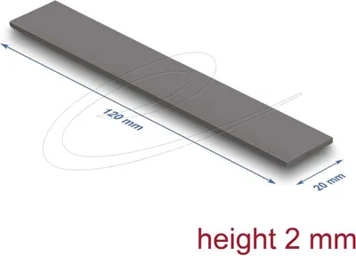 Obrázek produktu pro DeLOCK 18470, Chladicí podložka, 3,2 W/m·K, Šedá, -60 - 180 °C, 20 mm, 120 mm