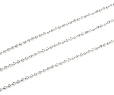 Produktbild von Vintageparts Kugelkette Metalllegierung platinfarben 3,2 mm für Schmuckbasteln, 2 Meter