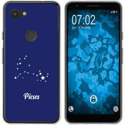Produktbild von PhoneNatic Case kompatibel mit Google Pixel 3a Silikon-Hülle SternzeichenPisces M1