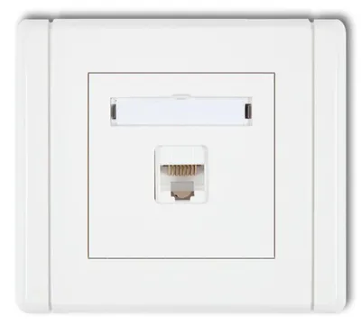 Produktbild von FLEXI Einzelne Computerbuchse 1xRJ45, Kat. 5e, 8-polig weiß FGK-1