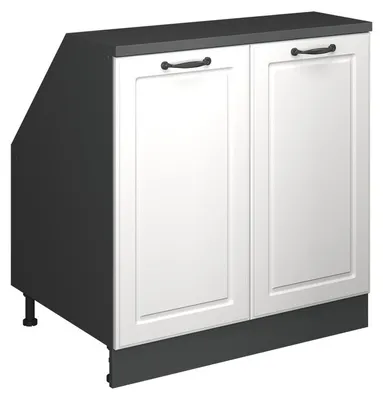 Obrázok produktu pre Šikmá skriňa Vicco Rion Biely vidiecky dom 80 x 81.6 cm s 2 dverami, korpus skrine hĺbka 60 cm, Model 60120