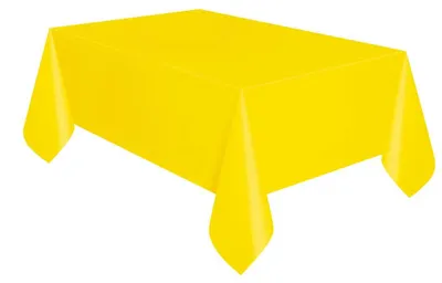 Produktbild von Robuste abwaschbare Plastik-Tischdecke neon gelb ca. 137 x 274 cm