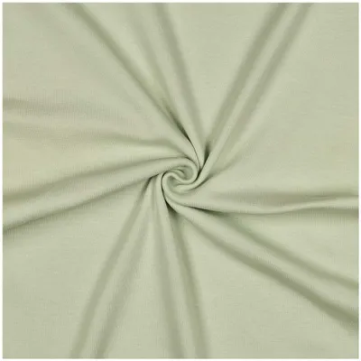 Bio Bündchenstoff Schlauchware 35(70) cm – Jersey Bündchen Meterware 270 g/m² Baumwolle Elasthan Oeko-Tex ab 25 cm weißgrün