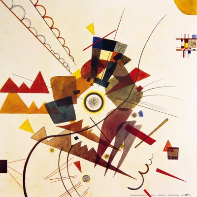 Obrázek produktu pro Wassily Kandinsky umělecký tisk obraz - Ringsum, 1924 (40 x 40 cm)