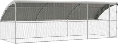 Immagine prodotto di vidaXL Gabbia per cani 3 pezzi Argento 6 x 2 x 2 m Acciaio zincato
