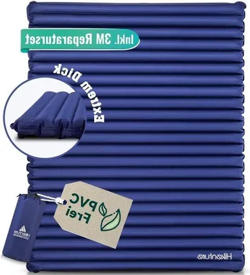 Produktbild von Luftmatratze für 2 Personen, ultraleicht, aufblasbar, Campingmatratze, Isomatte, kleines Packmaß, mit Pumpe, ideal für Reisen, Outdoor-Aktivitäten und Wandern