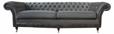 Produktbild von Design Couch Luxus Polstersofas Sofa 4 Sitzer Chesterfield Luxus Grau