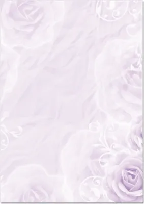 Produktbild von Motiv Briefpapier (Violett-Blumen-5010, A4, 25 Blatt). Einseitig bedrucktes Briefpapier,  beschreibbar, für alle Drucker/Kopierer geeignet