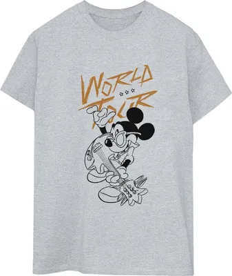 Produktbild von Disney - "World Tour" T-Shirt für Damen BI39115 (M) (Grau)