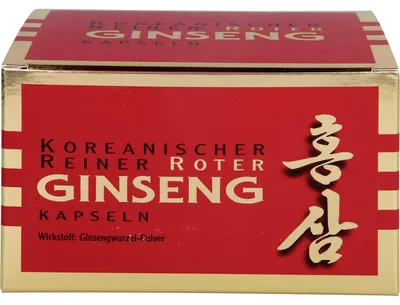 Produktbild von Koreanischer reiner roter Ginseng 300 mg Wurzelpulver Kapseln, 200 St. Kapseln