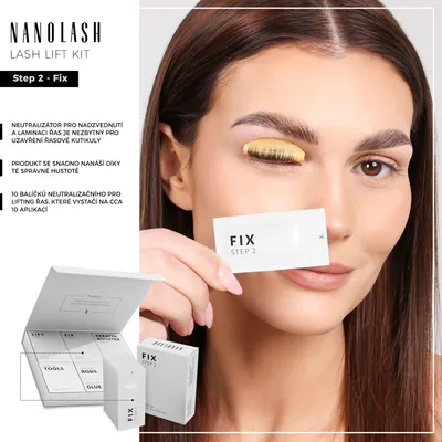 Obrázek produktu pro Nanolash Fix Step 2 neutralizátor na lifting a laminaci řas 10 x 0,5 ml