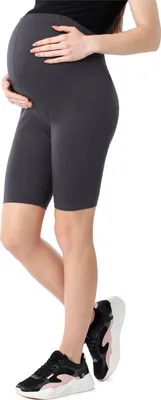 Image de Leggings de grossesse courts pour femmes Be Mammy en Coton BE20-285 (Graphite, S)