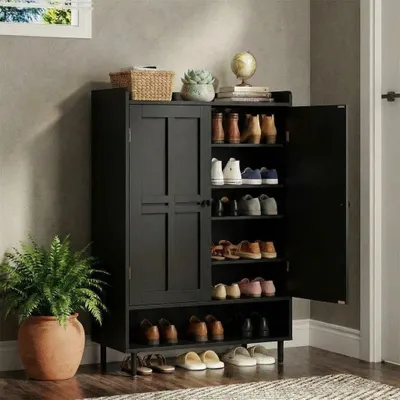 Produktbild von Schuhschrank 6-Stöckiger Mit 3 Verstellbaren Einlegeböden,75x35x114.5cm