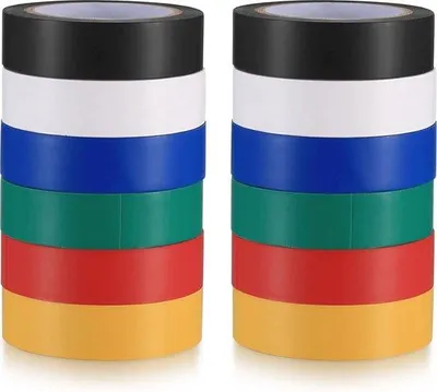 Produktbild von Isolatieband-Set von 12 - Viel Farben - Wasserfest und Flexibel für Elektrische Isolierung