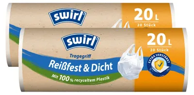 Produktbild von 2x Swirl Tragegriff Müllbeutel 20L ( 20 stk./Rolle )