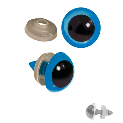 Produktbild von 20 Paar Sicherheits-Augen 16mm, Kunststoff, Puppen, Teddies, Amigurumi, Farbwahl, Farbe:blau