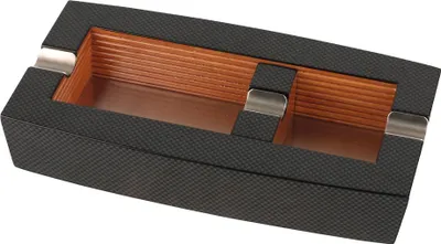 Produktbild von Zigarrenaschenbecher mit 2 Ablagen, Carbondesign