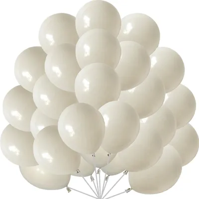 Productafbeelding van Set van 60 witte latexballonnen voor feestjes