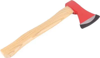 Productafbeelding van Benson handbijl met houten steel en wigvormig blad 36 cm rood 600 gram