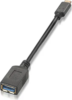 Obrázok produktu pre AISENS A107-0062, 0,15 m, USB C, USB A, USB 3.2 Gen 1 (3.1 Gen 1), 5 Gbit/s, Čierna