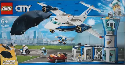 Produktbild von LEGO 60210 City Polizei Fliegerstützpunkt, Flugzeug mit Fallschirmjäger