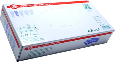 Obrázek produktu pro Nobaglove nitrilové rukavice ULTRA velikost M modré 100 jednorázových rukavic