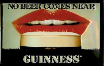 Produktbild von Blechschild Guinness no beer comes near Lippen Schild
