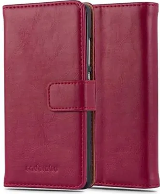 Produktbild von Cadorabo Hülle für Huawei P8 LITE 2015 Schutzhülle in Rot Handyhülle Book Tasche Case Etui Luxury