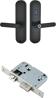 Produktbild von Inteligentný zámok dverí na odtlačok prsta, pripojenie Bluetooth, ovládanie pomocou aplikácie, čierna 5050
