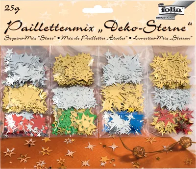 Image de folia Paillettenmix/Streuschmuck "Deko-Sterne", sortiert