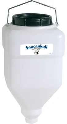 Produktbild von Ersatz-Nachfüllbehälter zu Dispensersystem 'Saucenkuh'® auch bekannt als "Euterspender", am Bügel aufhängbar