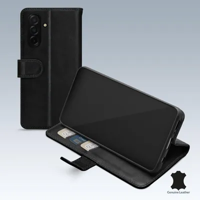 Produktbild von Mobilize Leather Wallet Klapphülle für Samsung Galaxy A26 - 3 Kartenfächer mit Standfunktion Schwarz