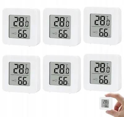 Zdjęcie produktu dla Higrometr cyfrowy mini termometr wilgotności 6 sztuk zestaw
